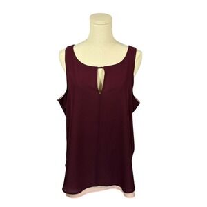 Black Tape Maroon & Pink Layered Flowy Tank (Estimated Size L)